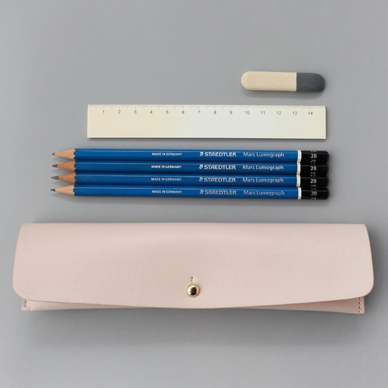 Korea ithinkso MILD PEN CASE cortex Pencil _ Pink Mini Storage - Pen & Pencil Holders - Genuine Leather Pink
