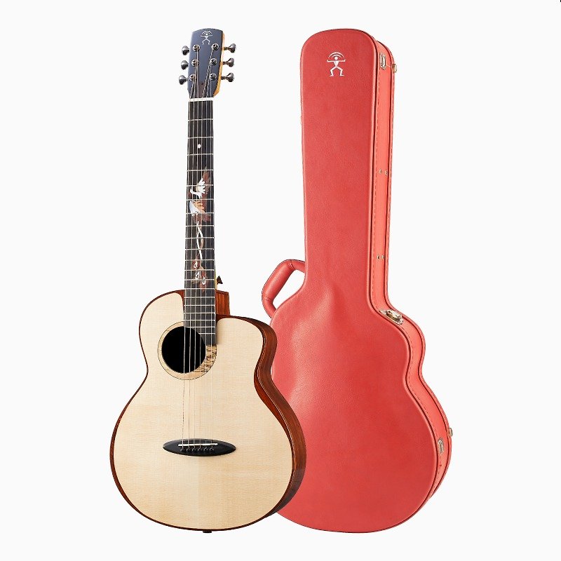 MPR Acoustic  36" All Solid Steel  Guitar Moon Spruce+Cocobolo - กีตาร์เครื่องดนตรี - ไม้ สีแดง
