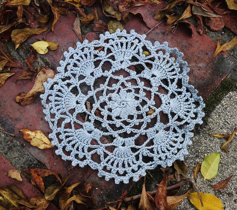 Hand made - rainy - Lace Coaster - Coasters - Other Materials Blue