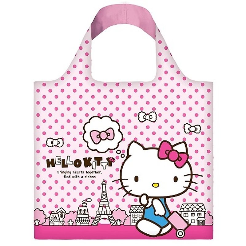 LOQI-Hello Kitty Paris Tower - กระเป๋าแมสเซนเจอร์ - พลาสติก สึชมพู