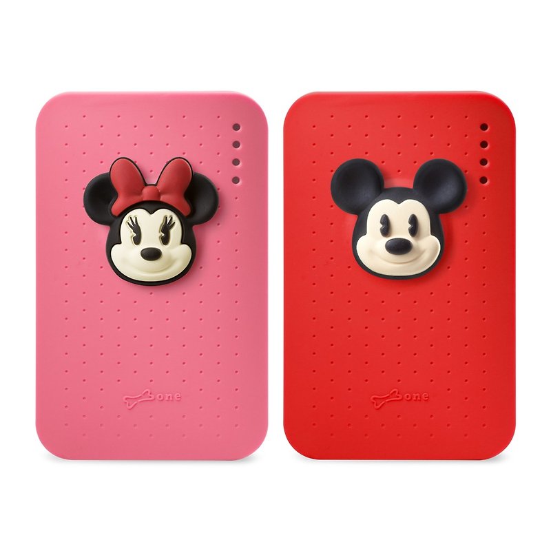Bone Disney Slipper Action Power 9000 mAh_ Mickey / Minnie - Chargers & Cables - Silicone Multicolor