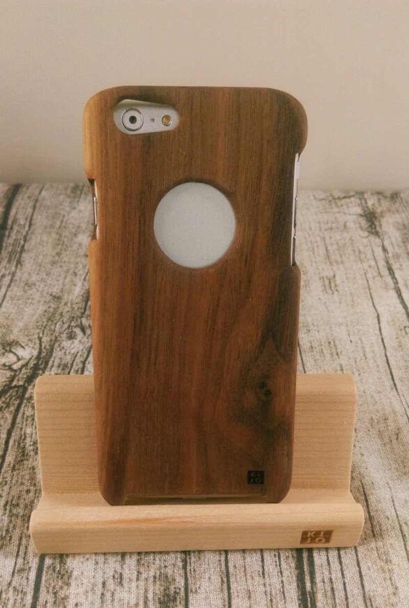Iphone6 ​​wood hand shell - 3D plain basic models (walnut) - Phone Cases - Wood Brown