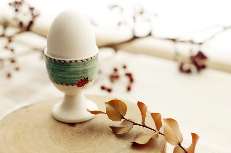 Good day [fetish] UK VINTAGE / Wedgwood-Sarah's Garden Ladybug egg cup - Pottery & Ceramics - Other Materials Multicolor