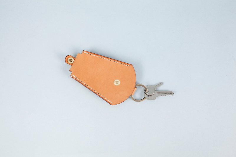 Hanging clock key case | leather custom | custom typing | key ring | genuine leather | gift - Keychains - Genuine Leather 