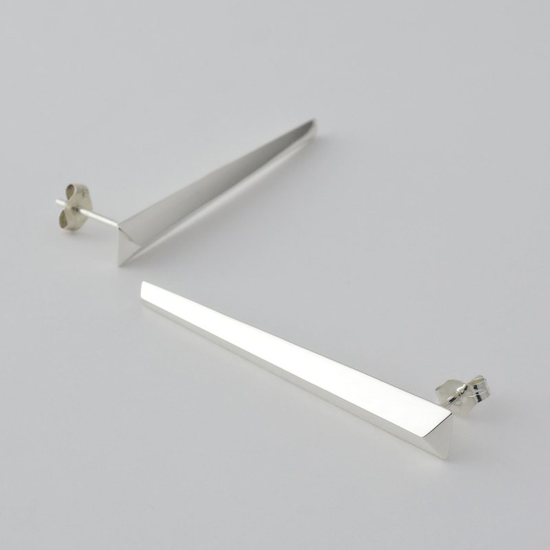 straight  (type A)ピアス　=silver 925 earrings= - 耳環/耳夾/耳骨夾 - 其他金屬 銀色