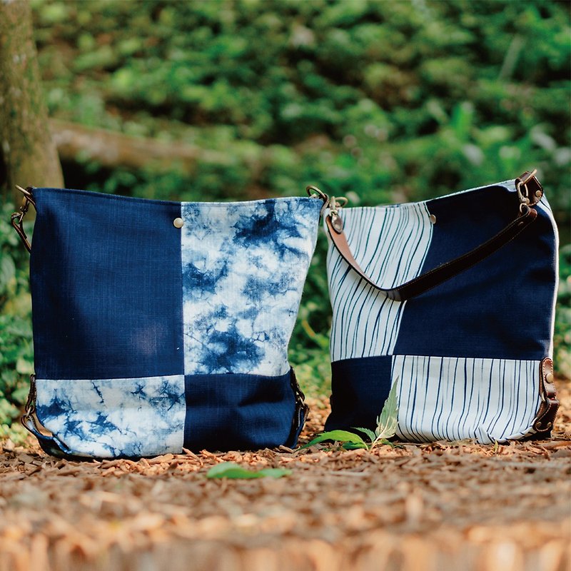 Zhuo Ye Ai Dye-Reckless Series Shoulder Bag - กระเป๋าแมสเซนเจอร์ - วัสดุอื่นๆ สีน้ำเงิน