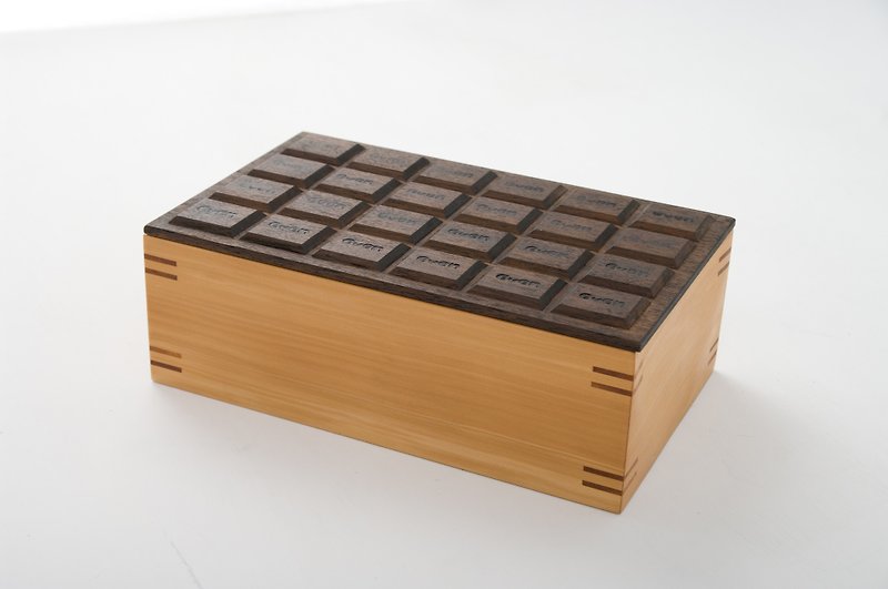 【手作り限定作品でも】チョコレートの箱_手作りの木箱 - 置物 - 木製 多色