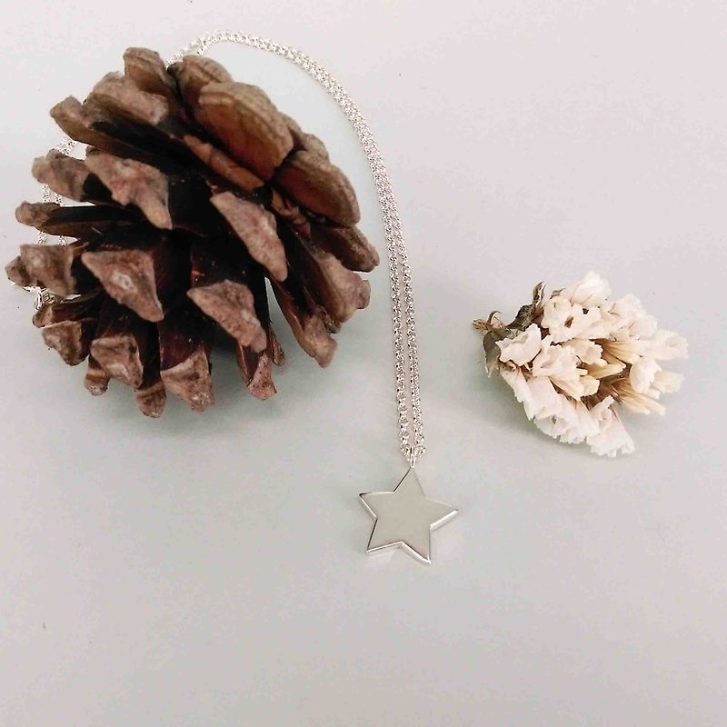 Star of Bethlehem / birthday gift / necklace / Màn workers - Necklaces - Other Metals Gray