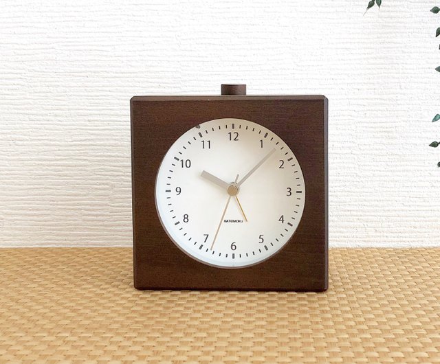 KATOMOKU alarm clock 5 beech brown (km-78B) table clock made in