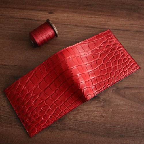 DK.leathercraft 手工皮件 【樣品出清】鱷魚皮8卡短夾