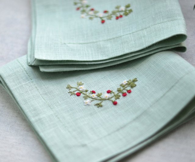 Henry Handwork Christmas Cloth Napkins, Hand-Embroidered Cotton, 5 Styles  on Food52