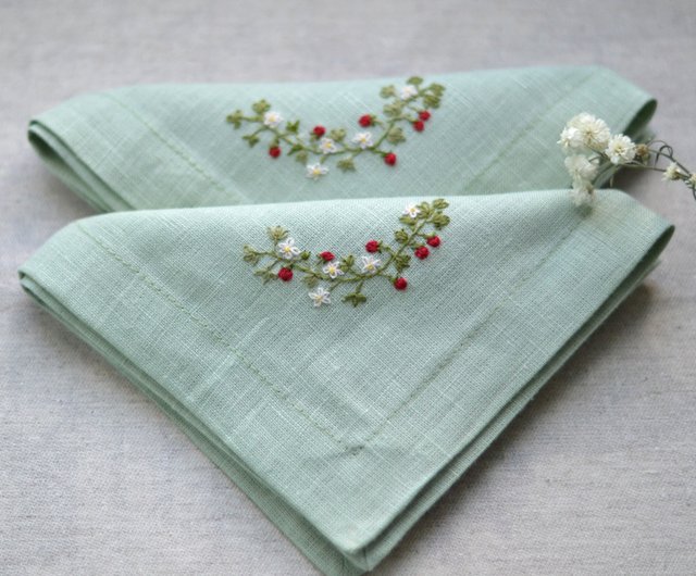 Henry Handwork Christmas Cloth Napkins, Hand-Embroidered Cotton, 5 Styles  on Food52