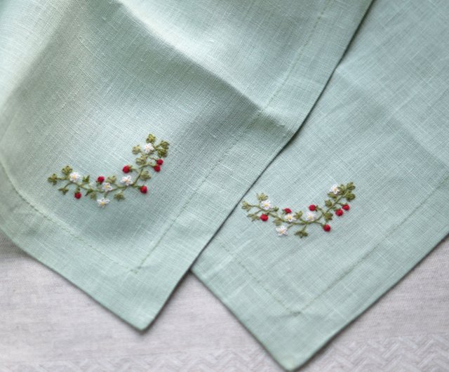 Henry Handwork Christmas Cloth Napkins, Hand-Embroidered Cotton, 5 Styles  on Food52