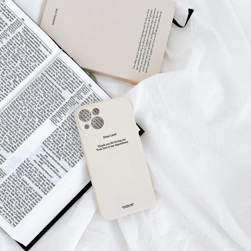 JIN CHA GOD-Cream mobile phone case Dear.Lord Heavenly Father, thank you for loving me/Culture and Creation/Christ/Baptized - Phone Cases - Plastic 