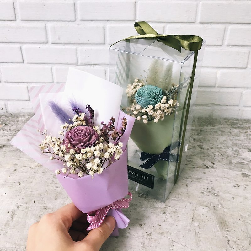 Fragrant Diffuse Bouquet-Boxed Wedding Small Objects Graduation Bouquet - ช่อดอกไม้แห้ง - พืช/ดอกไม้ 