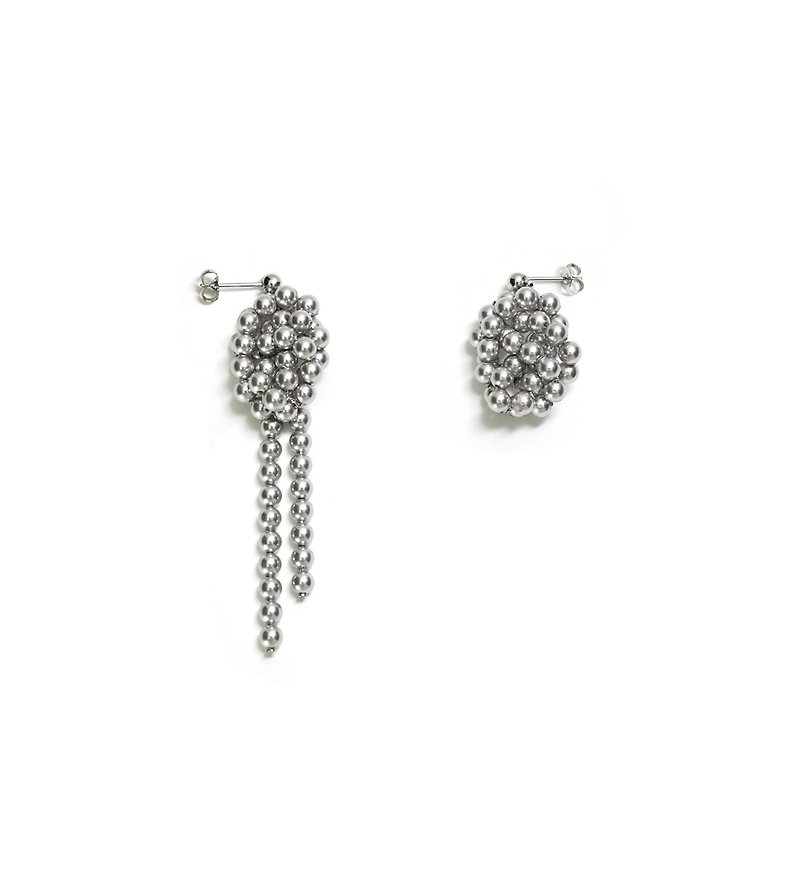 Tie Drop Earrings - Earrings & Clip-ons - Silver Silver