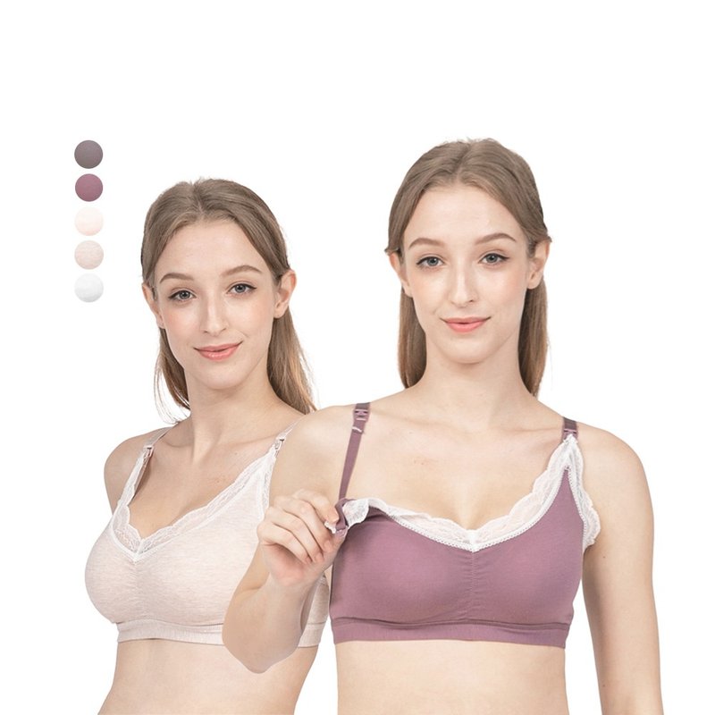MOOIMOM 沐伊孕哺 蕾絲美胸哺乳內衣【任三件再折】 - 女內衣褲 - 棉．麻 白色