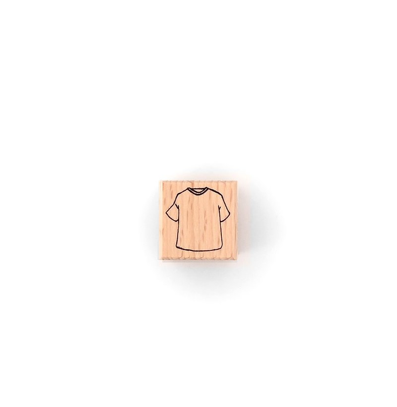 試衣章 Trying on Stamp－C003短袖套衫 - 印章/印台 - 木頭 