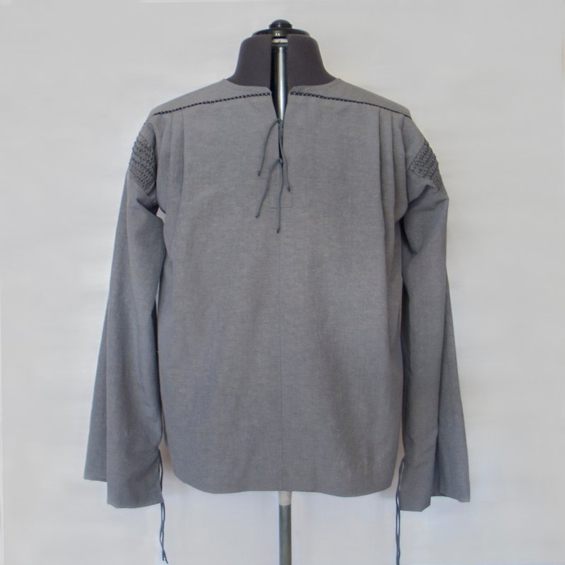 Aragorn Gray Shirt replica / Strider's Shirt / LOTR outfit / linen shirt - เสื้อเชิ้ตผู้ชาย - ลินิน สีเทา