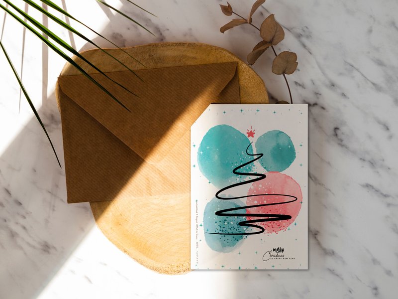 聖誕泡泡【CM20001】洛可可草莓手創 明信片含信封 - 心意卡/卡片 - 紙 