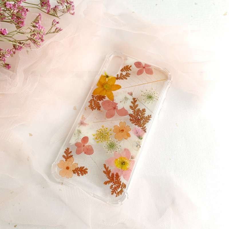 桃芝大橘 壓花手機殼 iPhone13 - 手機殼/手機套 - 植物．花 橘色