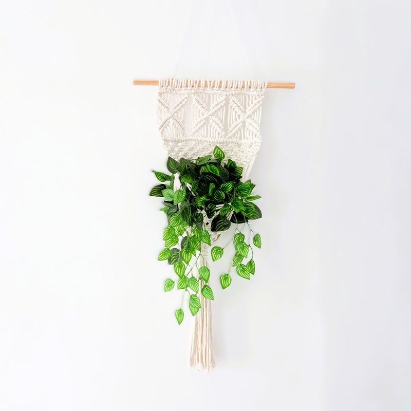 手工編織植物吊籃 掛牆植物架 居家綠意裝飾 - 擺飾/家飾品 - 棉．麻 