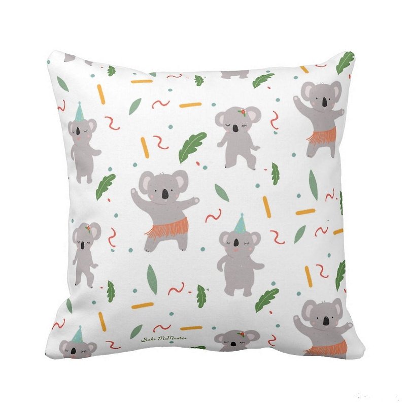 Dancing Koala Cushion Cover (Free Postage) - Pillows & Cushions - Cotton & Hemp Multicolor