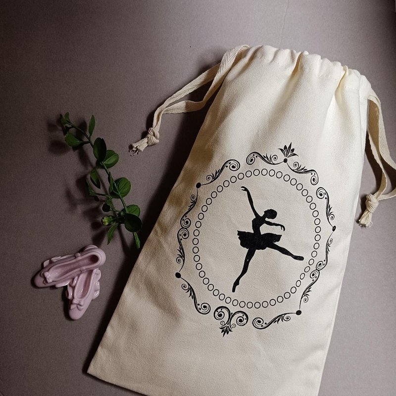 Ballet gifts/adult ballet/dance show souvenirs/dance ballet awards/dance shoe bags - Drawstring Bags - Cotton & Hemp Multicolor