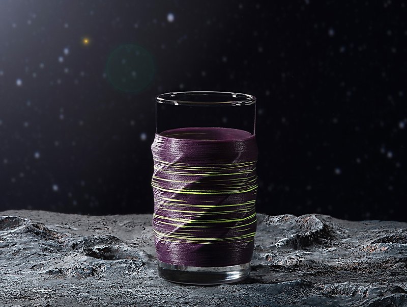 Line processing PUNNDLE line water cup Milky Way Purple Milky Way - Cups - Glass Purple
