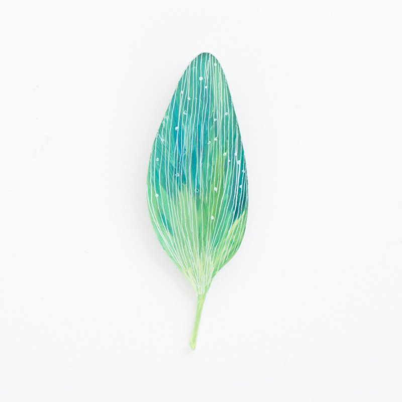 Picture of brooch [leaf] - Brooches - Acrylic Green