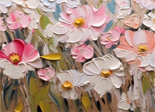 純手の絵の油絵の客間の玄関は寝室の抽象的な
