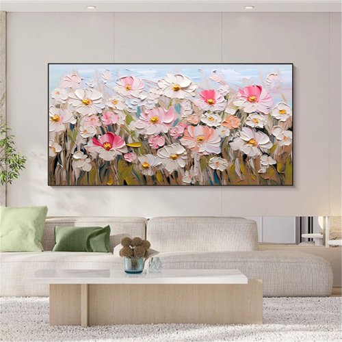 純手の絵の油絵の客間の玄関は寝室の抽象的な