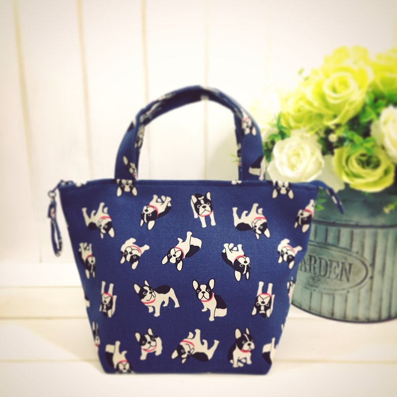 |R• | Bags/Front Bags/Universal Bags | Zippered Waterproof Inner Tote Bags | Fighting Dogs - Handbags & Totes - Cotton & Hemp 