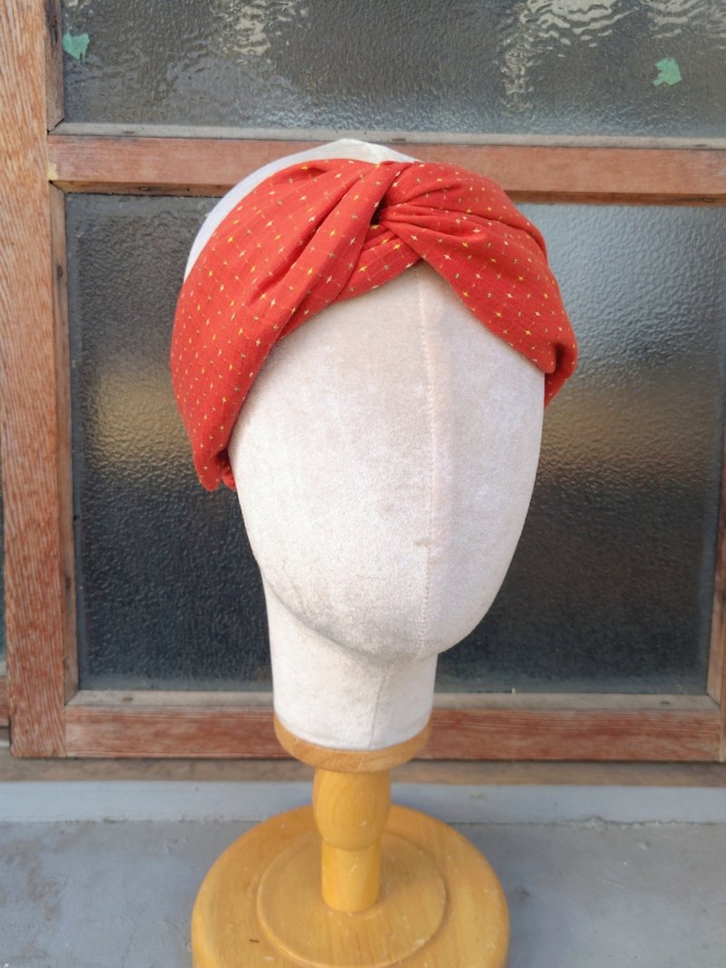 Hairband Headband - Hair Accessories - Cotton & Hemp Red