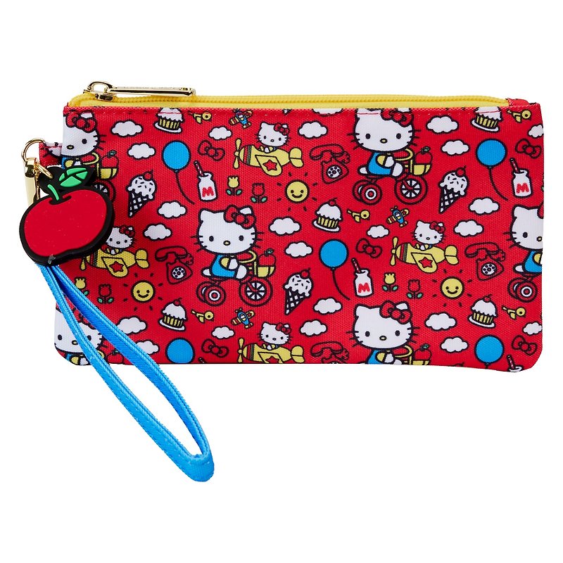 Loungefly Hello Kitty 50th Anniversary Classic Pattern Zipper Bag/Storage Pouch - Toiletry Bags & Pouches - Nylon Red