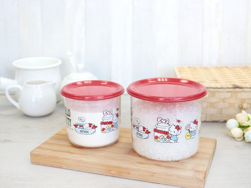 【HELLO KITTY】TRITAN Stackable Lightweight Storage Tank 2-Piece Set - เครื่องครัว - พลาสติก สีใส