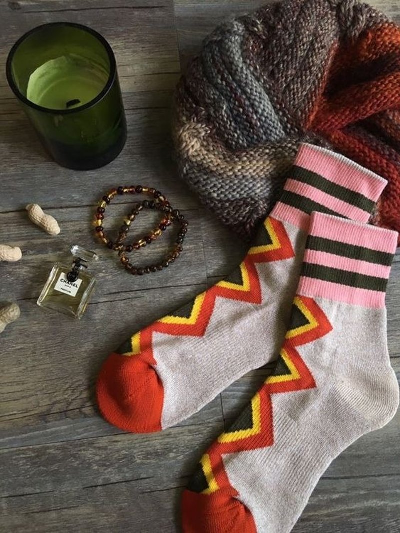GillianSun Socks Collection 【HOT 熱銷款】1610PK_Taco - 襪子 - 棉．麻 紅色