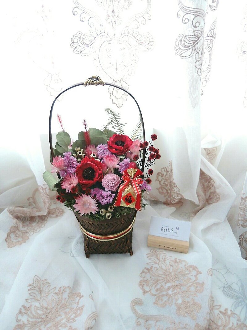 Flower】 【new home completed / potted flower / gift / promotion - ของวางตกแต่ง - พืช/ดอกไม้ สีแดง
