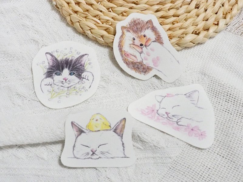 * NEKO Mini Card 貓心意小卡 * - 卡片/明信片 - 紙 白色