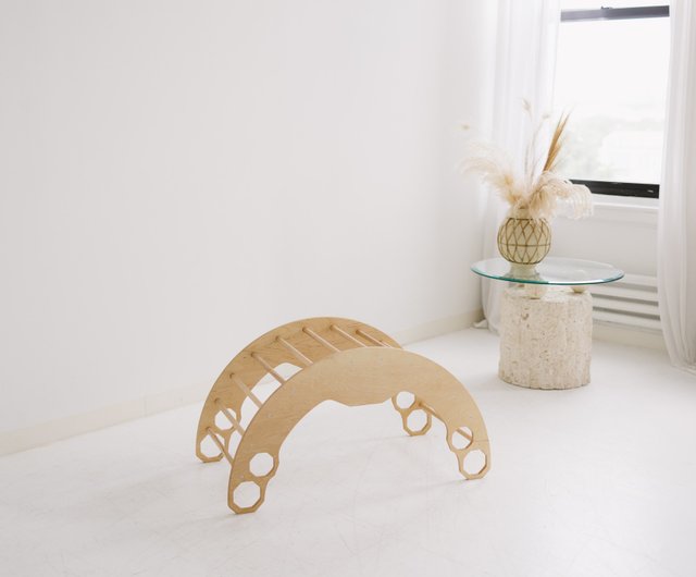 Large Climbing Arch with Pillow, Montessori Rocker