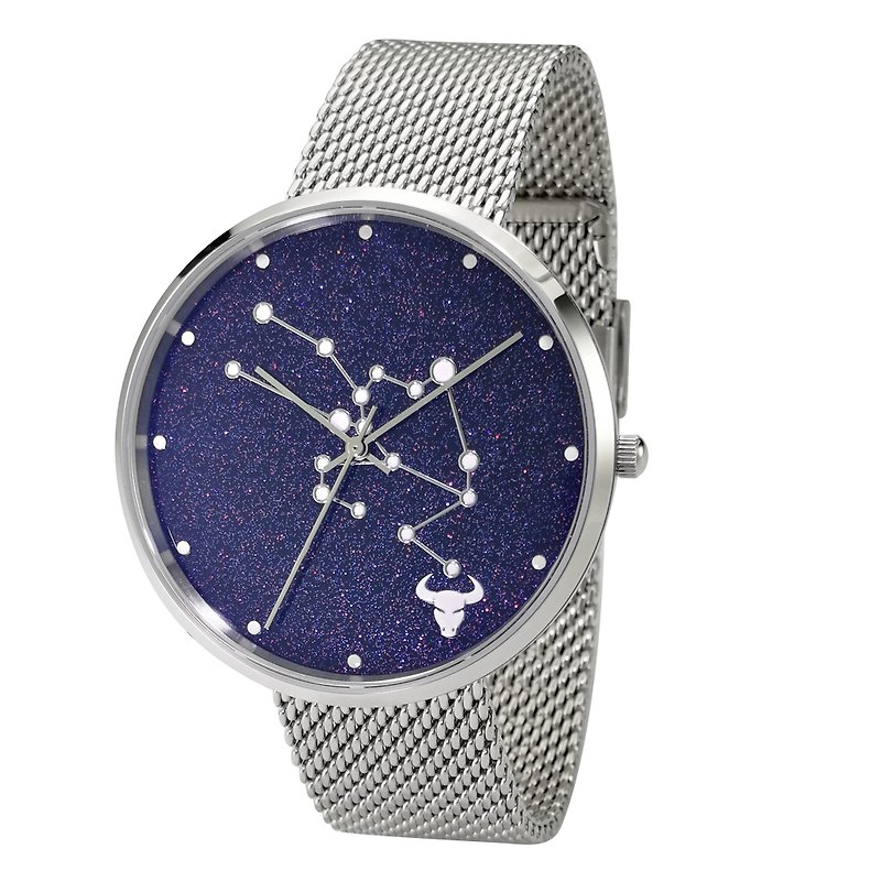 12 星座手錶 (金牛座) 夜光 全球免運 - 男錶/中性錶 - 不鏽鋼 藍色