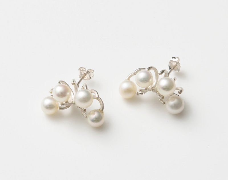 CP85 - Earrings & Clip-ons - Other Metals White