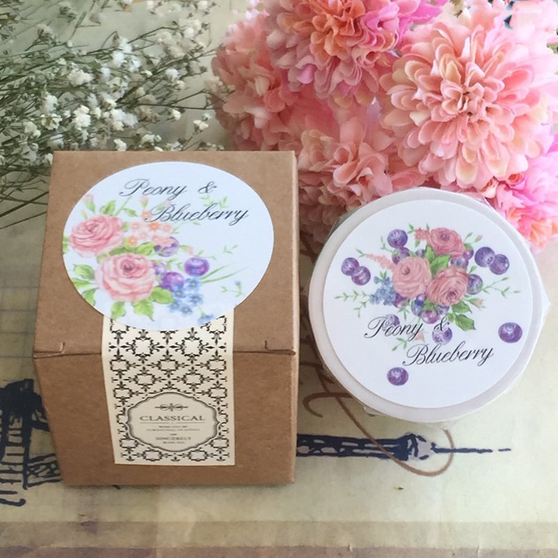 Peony and Raspberry Paper Tape / Sold Out - Washi Tape - Paper Pink