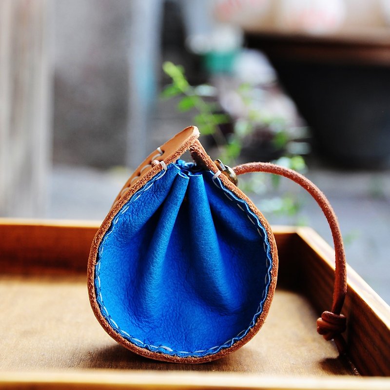 Real leather beam purse / custom - Coin Purses - Genuine Leather Blue