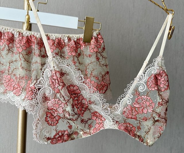 set (bra + panties) mint basic see-through - Shop brababa-lace Women's  Underwear - Pinkoi