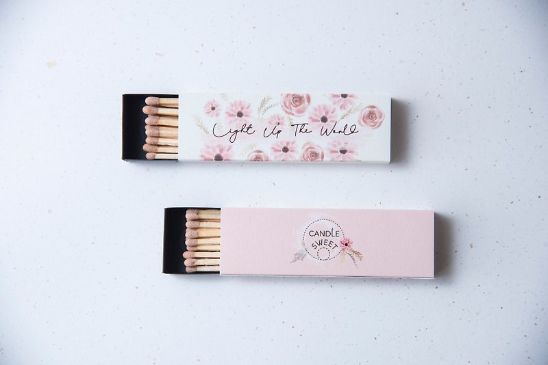 Spring blossoms - 10 cm long matches - white + pink super discount NG6 set - ของวางตกแต่ง - ไม้ สึชมพู