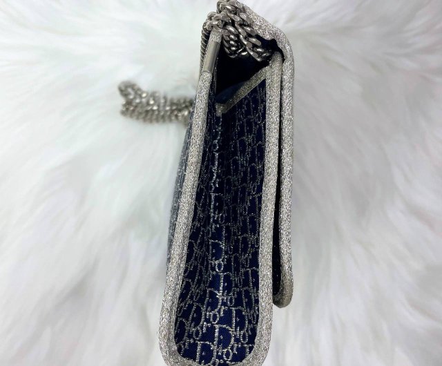 Christian Dior トロッター×ラインストーン ブルー×シルバー Christian Dior - Christian Dior クリスチャンディオール