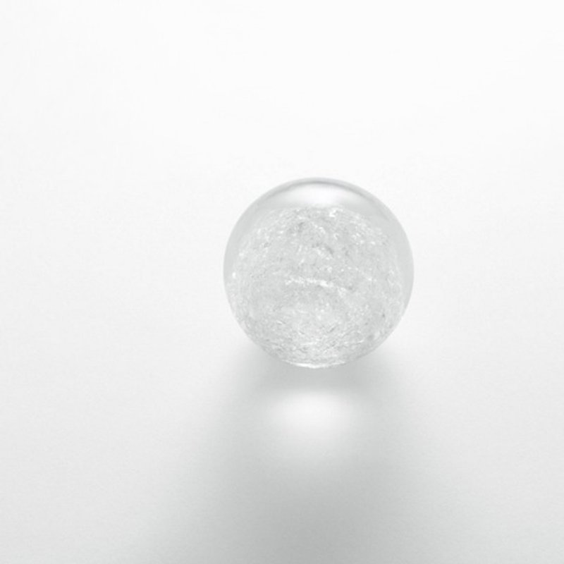6.5cm snowflake glass [Japan] (small spherical) Perrocaliente SECCA snowflakes - ของวางตกแต่ง - แก้ว ขาว