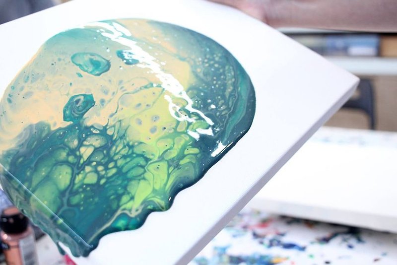 Hand Painted Flowing Art-Acrylic Ocean Series - วาดภาพ/ศิลปะการเขียน - อะคริลิค 