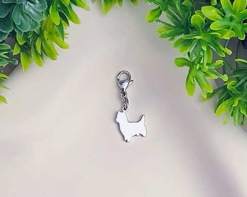 吳小姐3d訂製珠寶 約克夏/馬爾濟斯小吊飾- 狗狗剪影系列-抗敏醫療鋼